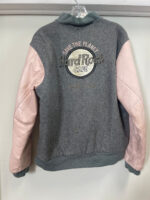 Hard Rock Cafe Pink Grey Varsity Jacket