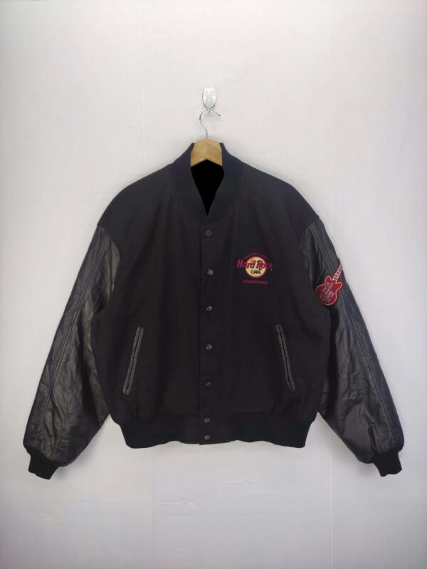 Hard Rock Cafe Yokohama Black Varsity Jacket