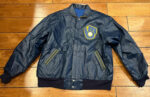 MLB Milwaukee Brewers Navy Blue Leather Jacket