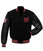 MLB Washington Nationals Black Varsity Jacket