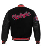 MLB Washington Nationals Black Varsity Jacket