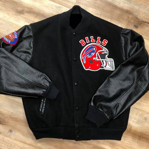 buffalo bills black varsity jacket