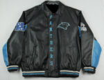 NFL Carolina Panthers Football Team Leather Jacket
