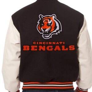 NFL Cincinnati Bengals Brown And Cream Varsity Jacket