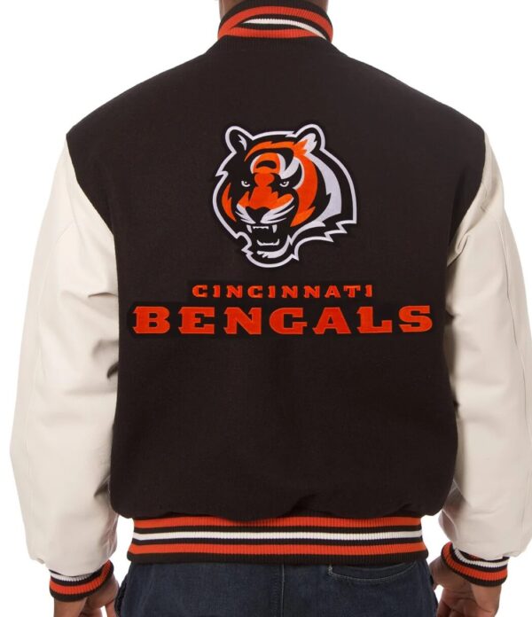 NFL Cincinnati Bengals Brown And Cream Varsity Jacket