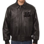 NFL Cincinnati Bengals Full Black Leather Jacket