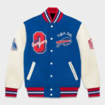 OVO NFL Buffalo Bills Blue And White Varsity Jacket