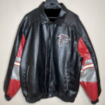 Vintage Atlanta Falcons Football Team Leather Jacket