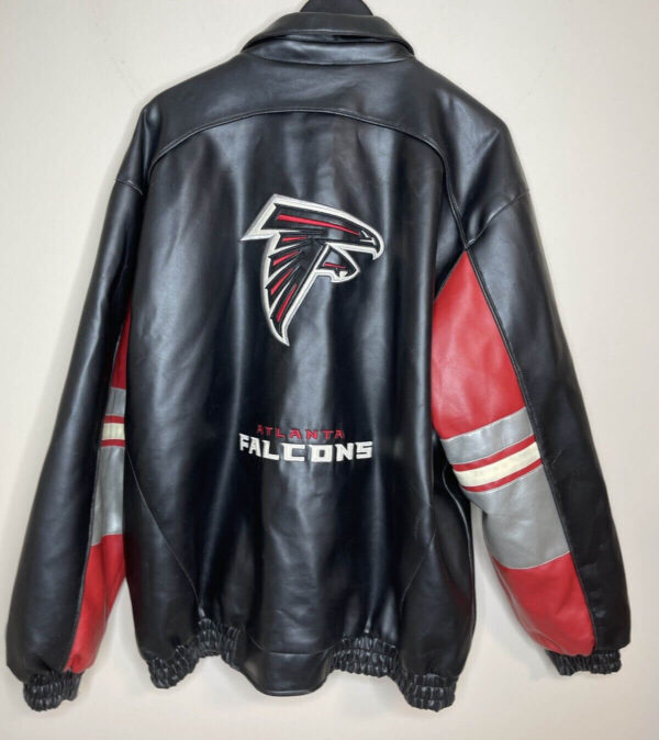 Vintage Atlanta Falcons Football Team Leather Jacket