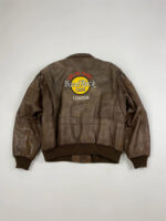 Vintage Hard Rock Cafe London Brown Leather Jacket