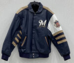 Vintage MLB Milwaukee Brewers Team Leather Jacket