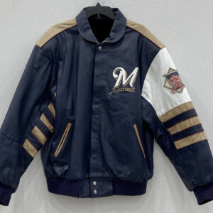 Vintage MLB Milwaukee Brewers Team Leather Jacket
