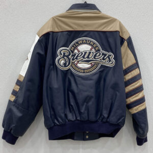 Vintage MLB Milwaukee Brewers Team Leather Jacket