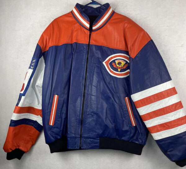 Vintage NFL Chicago Bears Football Leather Jacket