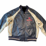 Vintage Navy White St Louis Cardinals Leather Jacket