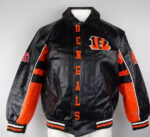 Vtg NFL Cincinnati Bengals Team Leather Jacket