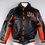 Vtg NFL Cincinnati Bengals Team Leather Jacket