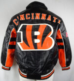 Vtg NFL Cincinnati Bengals Team Leather Jacket