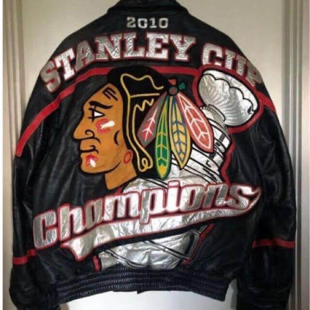 Vintage NHL - Chicago Blackhawks Reversible Satin Jacket Large