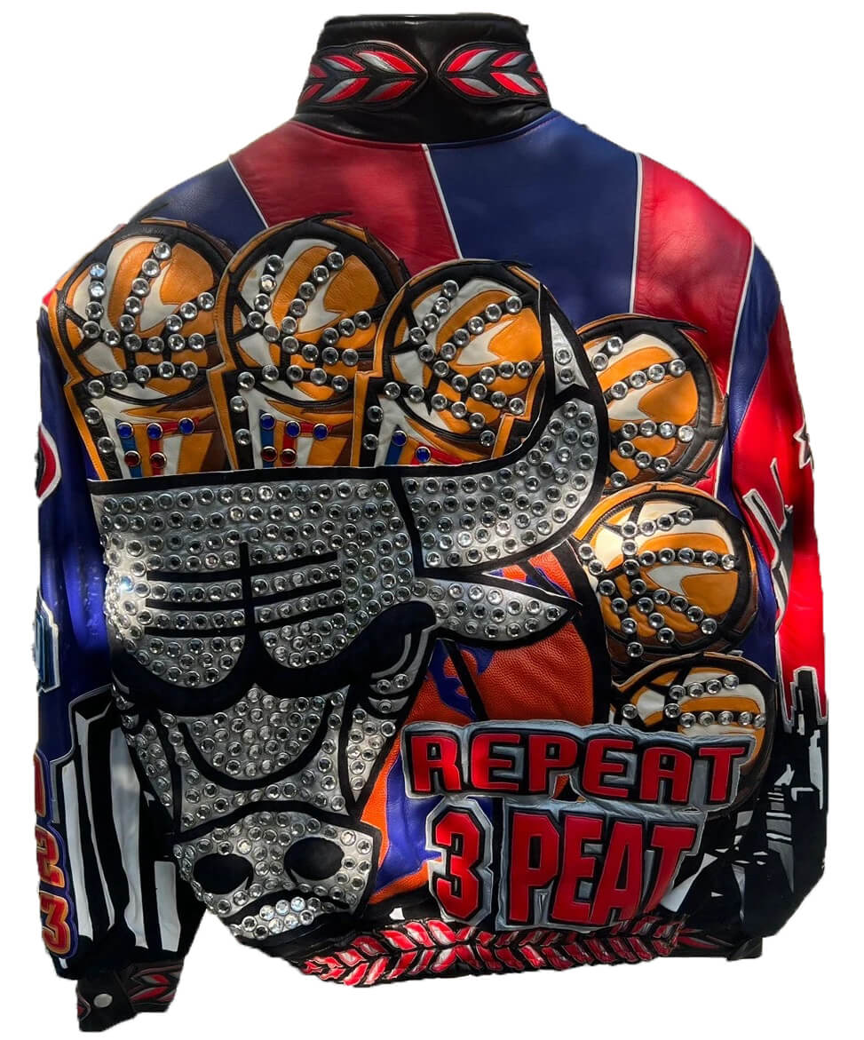 Chicago Bulls Limited Edition Champions Leather Jacket Maker of