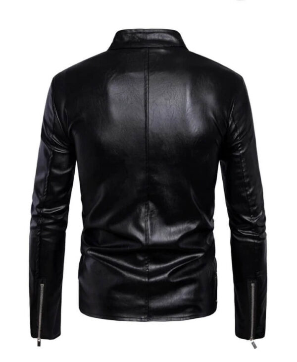 Handmade-Men's-Black-Biker-Leather-Jacket