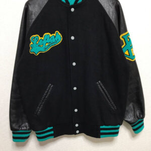 Leflah Unwrapped Black Varsity Jacket