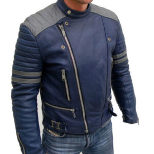 Men’s-Classic-Biker-Blue-and-Gray-Leather-Jacket