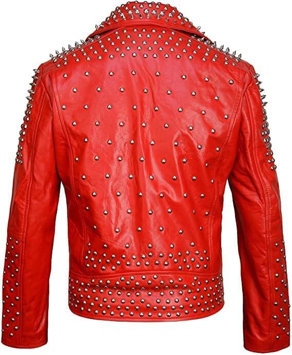 Red hotsell studded jacket