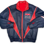 Vintage USA Basketball Pro Player Leather Jacket