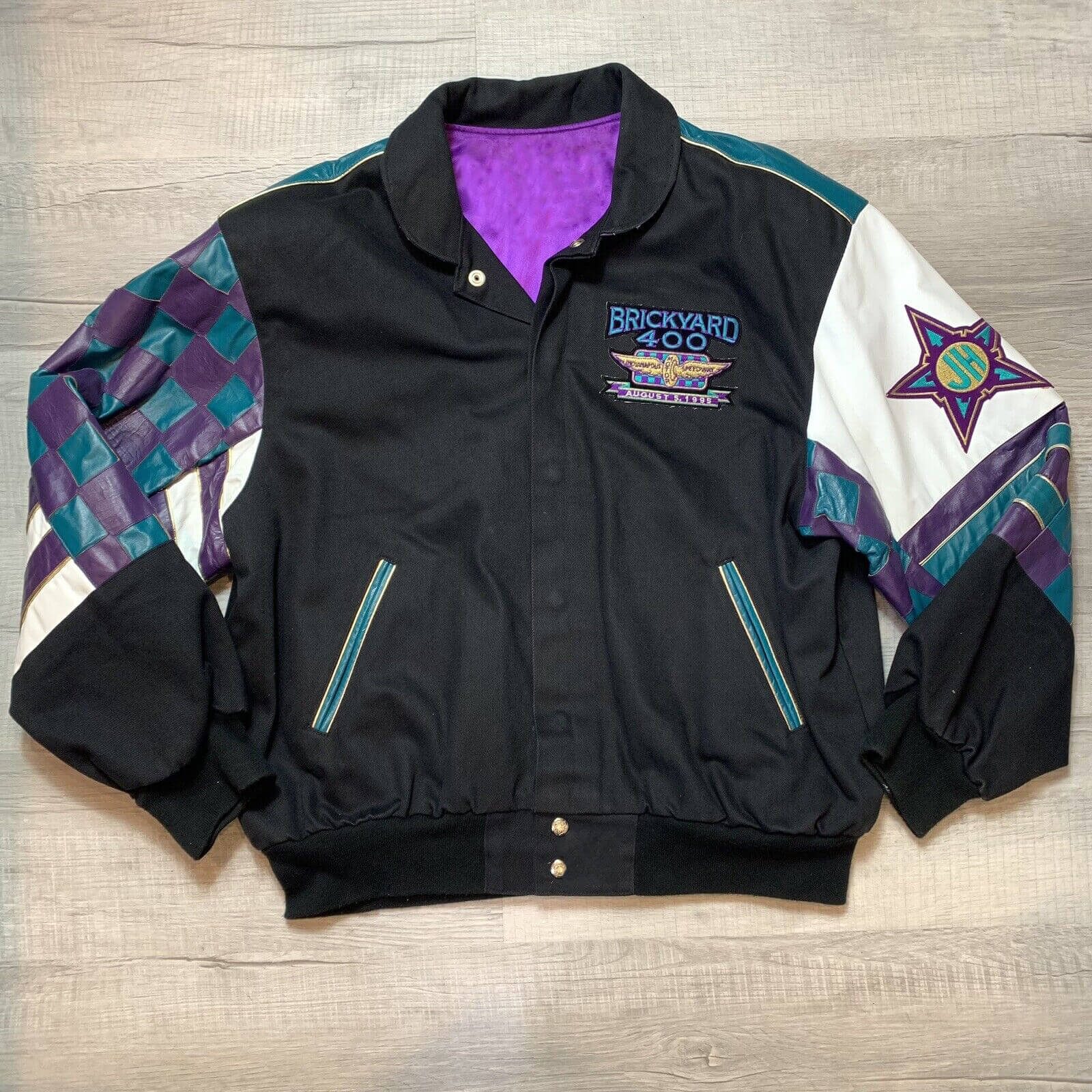 Brickyard 400 Indianapolis Speedway Varsity Jacket (2) Brickyard 400 Indianapolis Speedway Varsity Jacket
