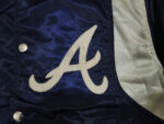 Navy Cream Atlanta Braves MLB Team Satin Jacket