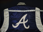 Navy Cream Atlanta Braves MLB Team Satin Jacket
