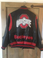 Ohio State Buckeyes Vintage 90's Leather Jacket - Image 2