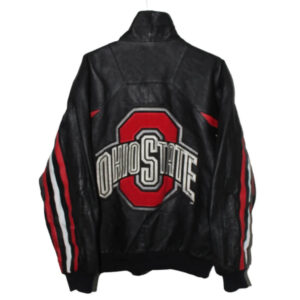 Ohio State University Black Leather Jacket