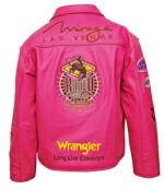 Pink-Las-Vegas-Rodeo-Mirage-Wrangler-Leather-Jacket