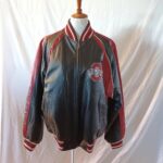 Vintage Black Red Ohio State Buckeyes Leather Jacket