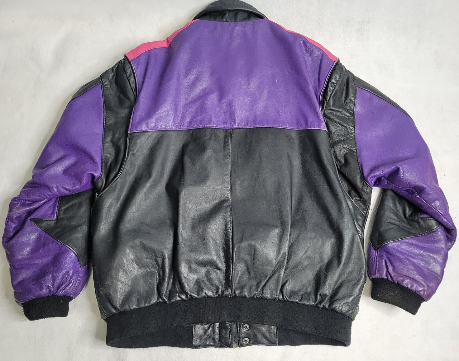 Purple and hotsell black leather jacket