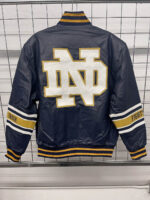 Black Notre Dame Fighting Irish Leather Jacket