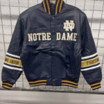 Black Notre Dame Fighting Irish Leather Jacket