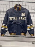 Black Notre Dame Fighting Irish Leather Jacket