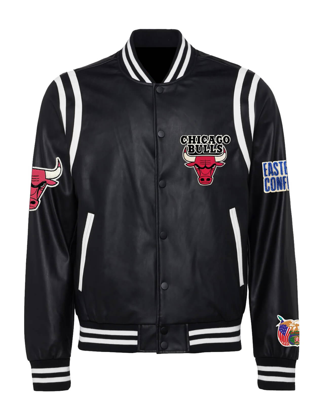 black and white bulls jacket