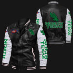 Black White North Texas Mean Green Leather Jacket