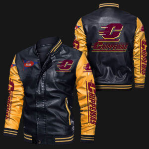 Black Yellow Central Michigan Chippewas Jacket