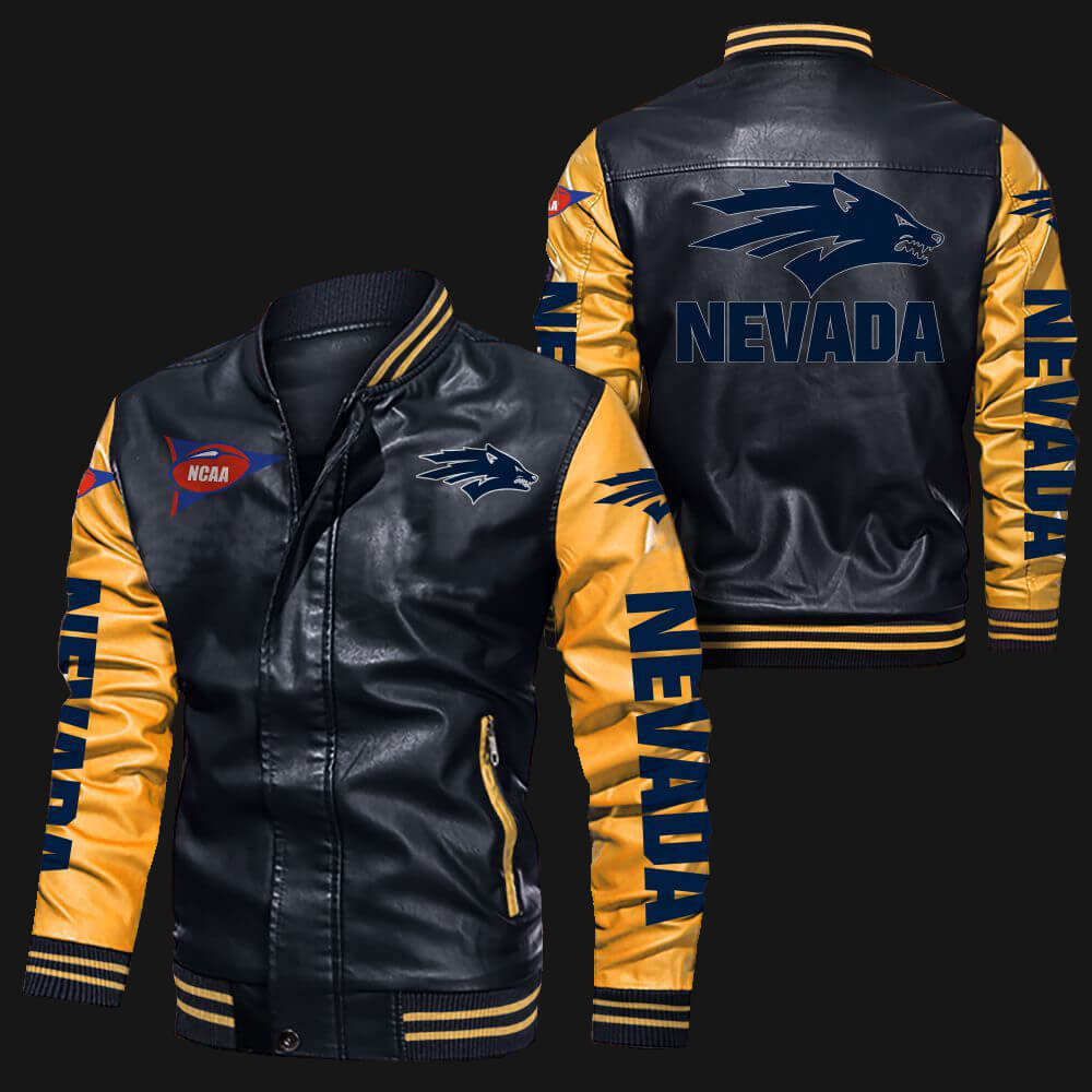 Black Yellow Nevada Wolf Leather Jacket Black Yellow Nevada Wolf Leather Jacket