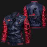 Blue Red Cincinnati Bearcats Leather Jacket