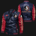 Blue Red Florida State Seminoles Leather Jacket