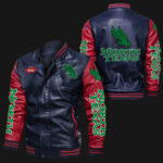 Blue Red North Texas Mean Green Leather Jacket