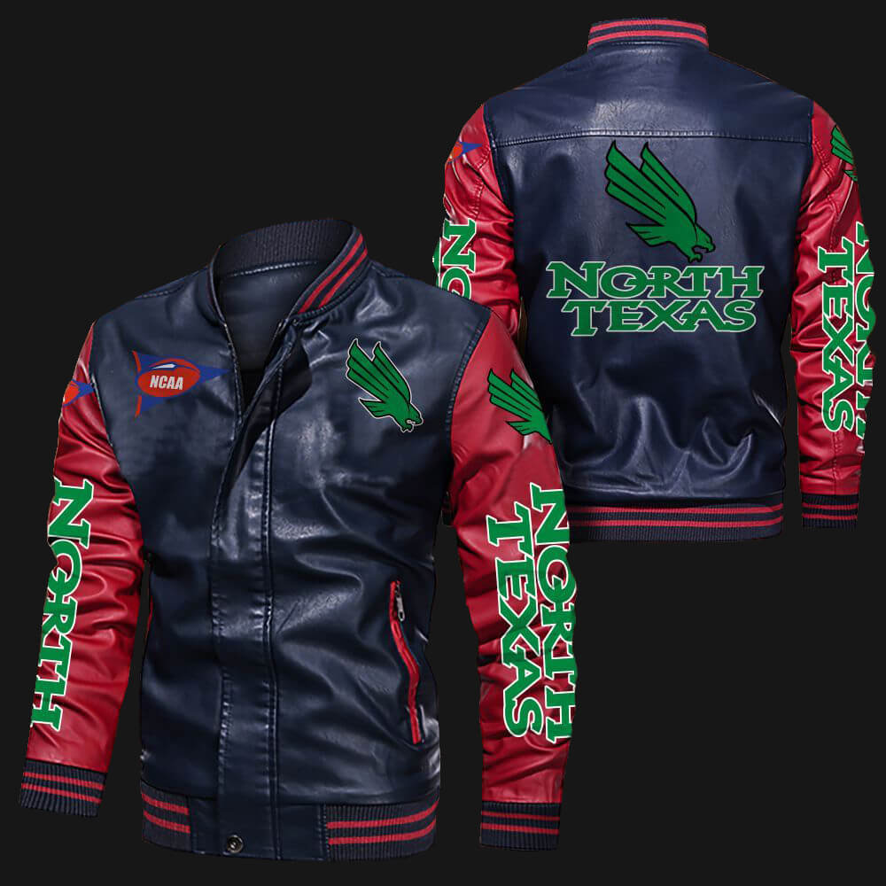 Blue Red North Texas Mean Green Leather Jacket Blue Red North Texas Mean Green Leather Jacket