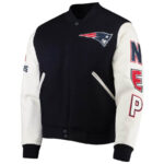 Navy-White-New-England-Patriots-Logo-Varsity-Jacket