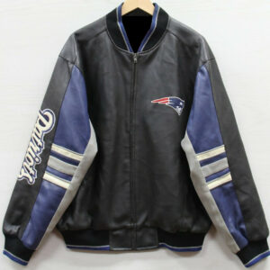 New England Patriots NFL Team Leather Bomber Jacket